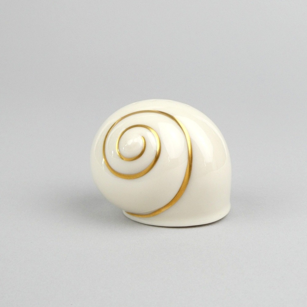 Lenox Ivory 24K Gold Trim Snail Shell Pepper Shaker